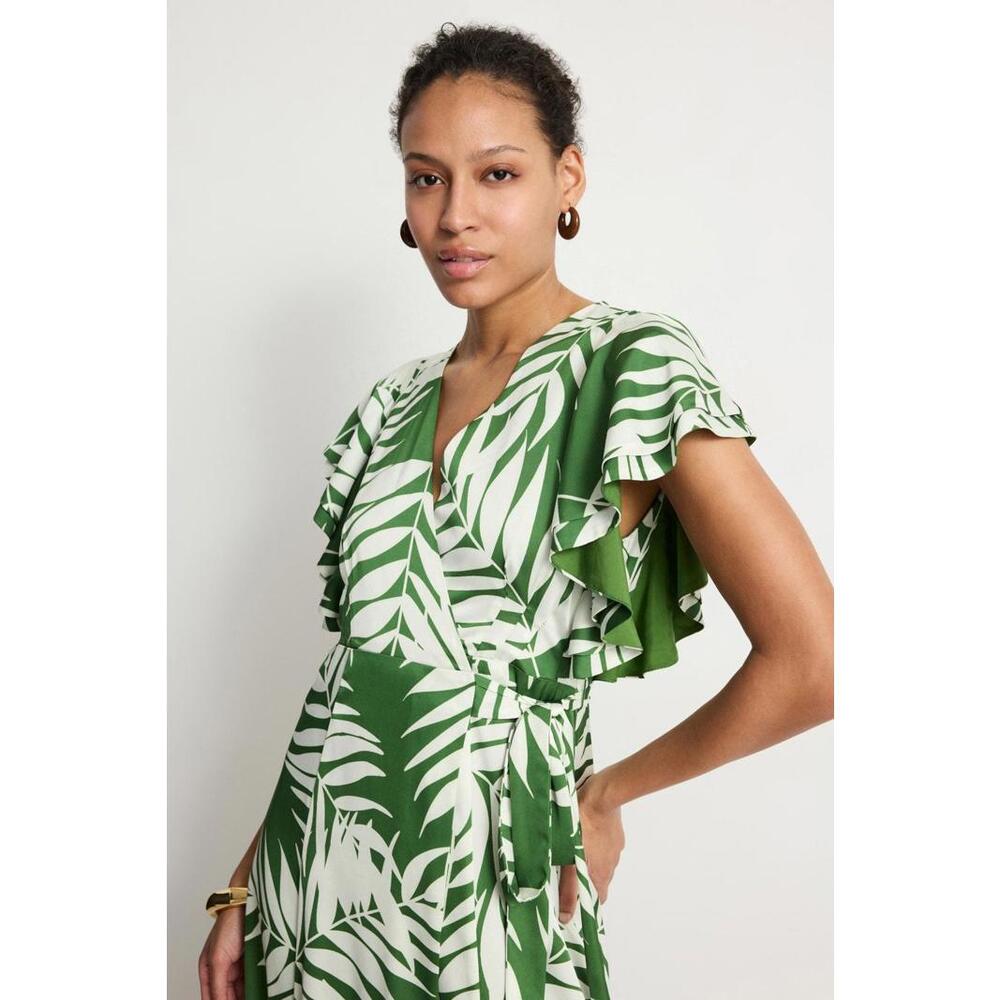 Hutch Green Finn Midi Dress Size S minor fabric pull
